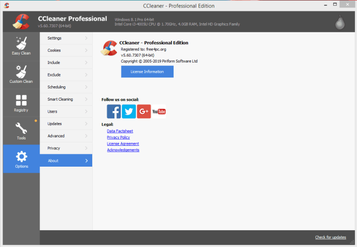 CCleaner Professional Key With Latest Crack Full Version Download